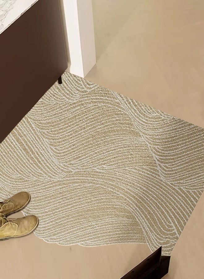 Hanayo Door Mats Indoor Resist Dirt Entrance Mat Mud Removal Mat Non-slip Low Profile Inside Floor Mat for Indoor Outdoor Front Door Entryway Patio 60*90CM(Beige) - Image 2